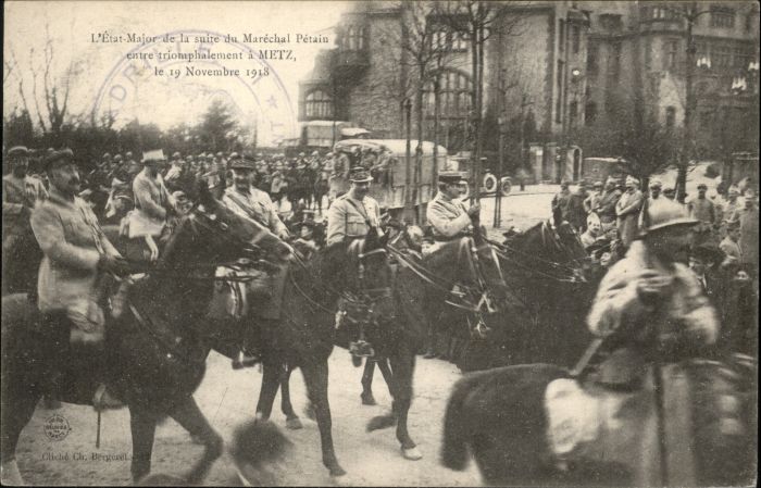 Metz 57 Moselle Metz Major Marechal Petain Soldaten Pfe