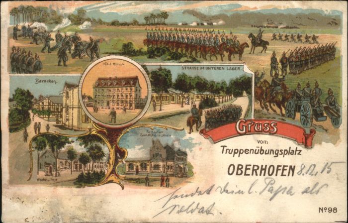 Oberhofen Elsass Truppenübungsplatz Baracken Wache Post