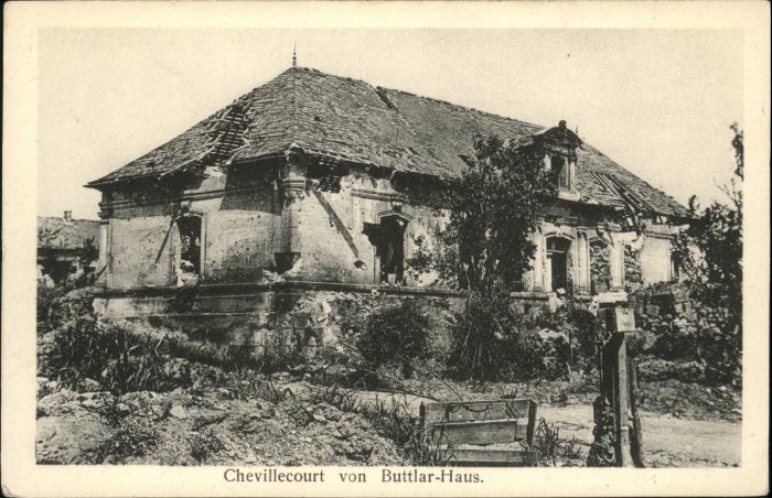Chevillecourt Buttlar-Haus Zerstörung