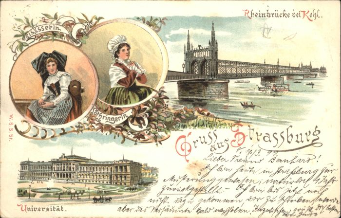 Strasbourg Alsace Strassburg_Elsass Universität Tracht Rh