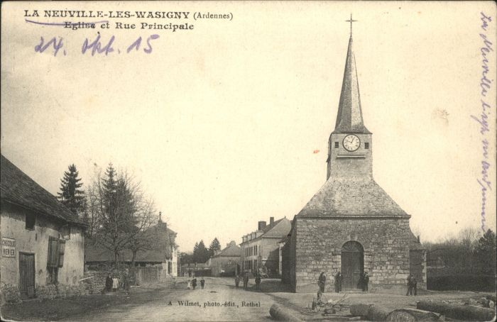 La Neuville-les-Wasigny Ardennes Eglise Rue Principale