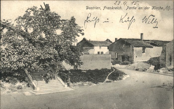 Dontrien Kirche Zerstörung