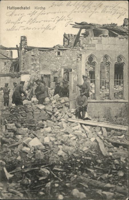 Hattonchatel Kirche Soldaten Zerstörung