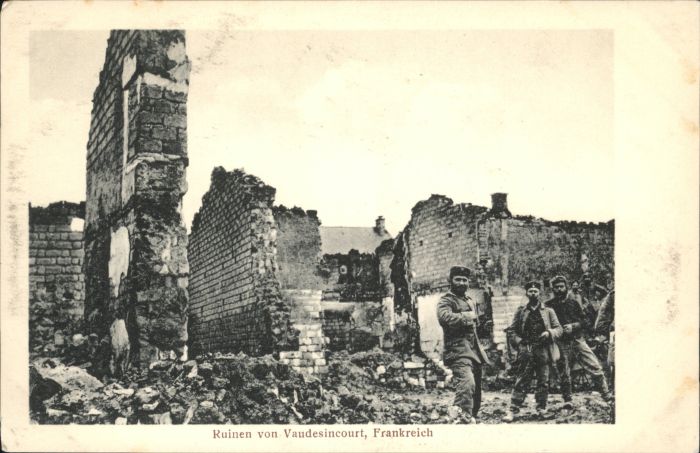 Vaudesincourt Soldaten Zerstörung