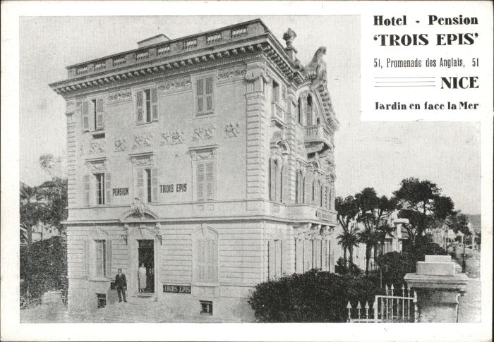 Nice Alpes Maritimes Nice Hotel Pension Trois Epis Promenade