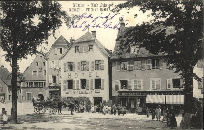 Muenster Elsass Munster Münster Marktplatz Place Marche