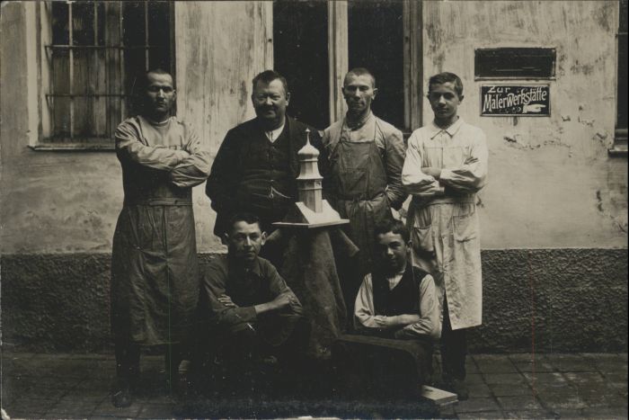 Augsburg [Stempelabschlag] Malerwerkstätte