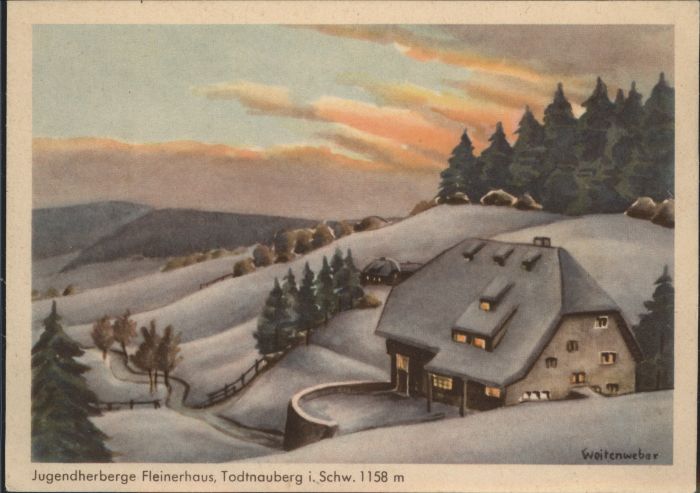 Todtnauberg Schwarzwald BW Jugendherberge Fleinerhaus Kuenstler Weitenweber