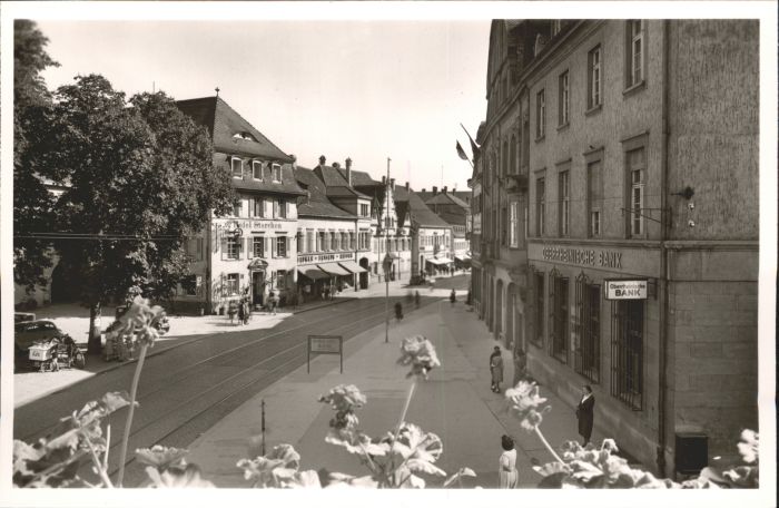 LoeRRACH Baden BW asler Strasse Oberrheinische Bank Hotel Storchen