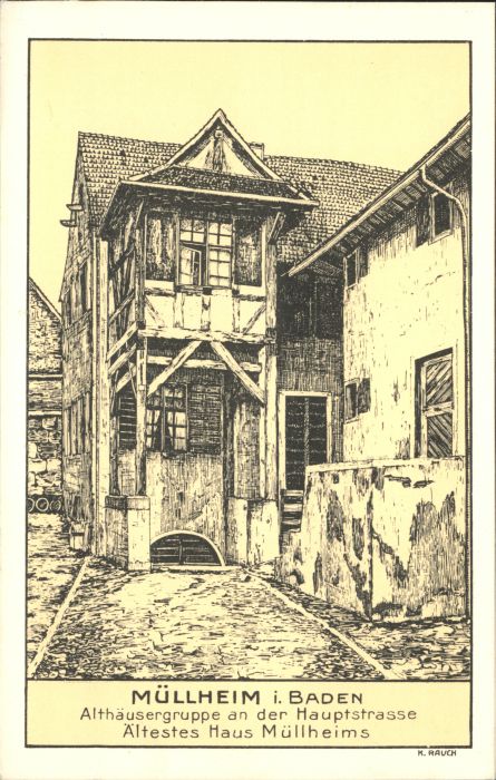 Muellheim Baden auptstrasse Kuenstler K Rauch *