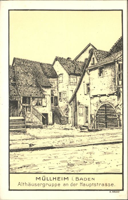 Muellheim Baden auptstrasse Kuenstler K Rauch *