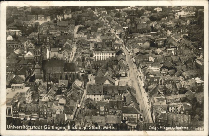 Goettingen Niedersachsen Goettingen Fliegeraufnahme Stadtmitte
