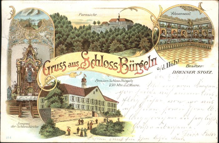 Schloss Buergeln hnensaal Inneres Schloss Kirche Pension