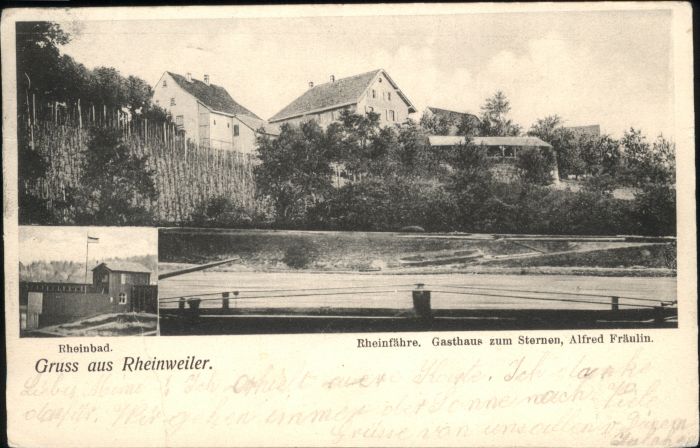 Rheinweiler Rheinbad Rheinfähre Gasthaus Sternen