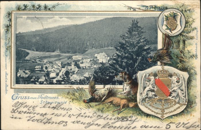 Todtmoos Wappen hund Reh