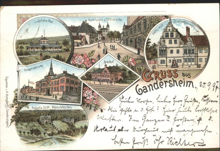 Bad Gandersheim Ludolphs Bad Elisabethbrunnen Marktplat