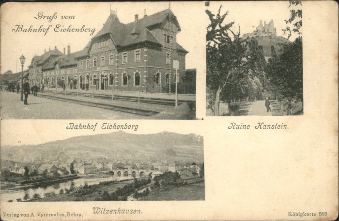Witzenhausen Bahnhof Eichenberg Ruine Hanstein