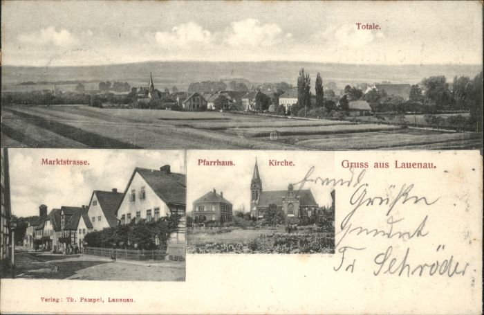 Lauenau Marktstrasse Pfarrhaus Kirche