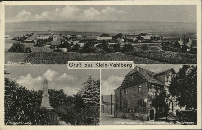Klein Vahlberg Krieger Denkmal Gastwirtschaft W Gitter