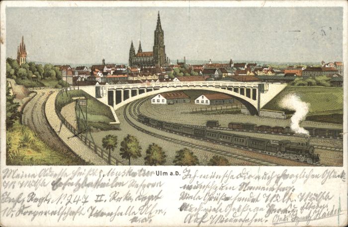 Ulm Donau Eisenbahn Brücke
