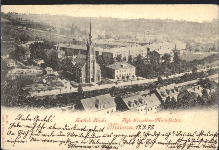Meissen Elbe Sachsen Meissen Kirche Porzellan Manufaktur