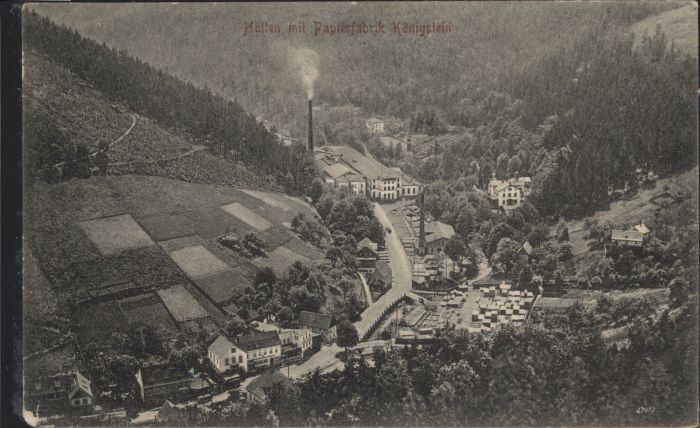 Huetten Koenigstein Saechsische Schweiz  Hütten_Königstein Papierfabirk Königste