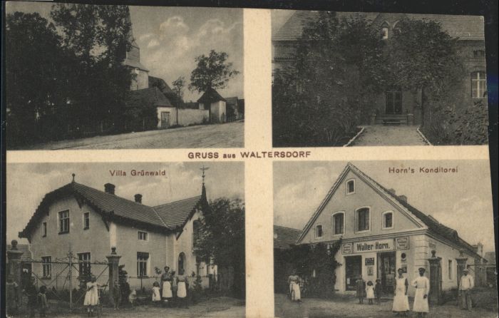 Waltersdorf [?] Villa Gruenwald Konditorei Horn