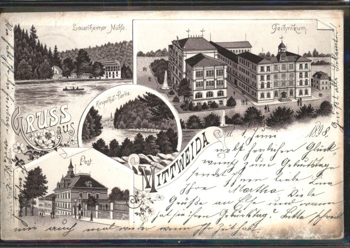 Mittweida Lauenheimer Mühle Post Technikum