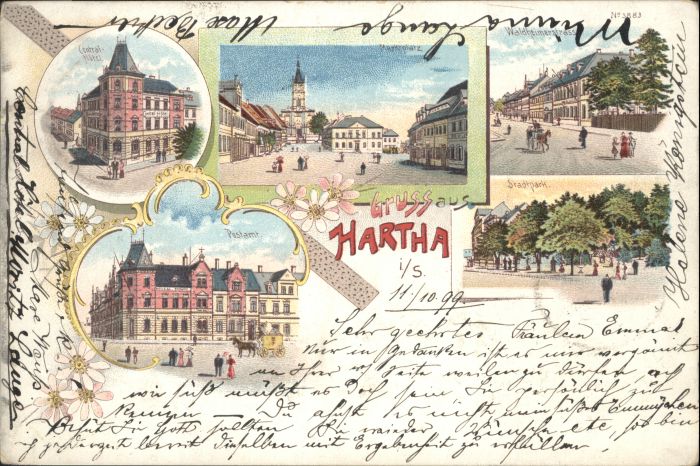 Hartha Doebeln Postamt Stadtpark Central Hotel Waldhei