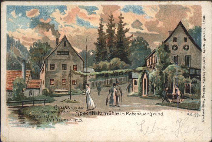 Spechtritz Spechtritzmühle Rabenauer Grund