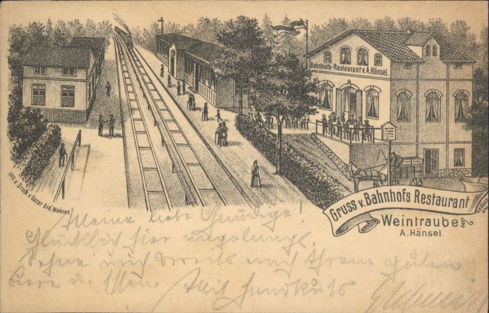 Meissen Elbe Sachsen Meissen Bahnhofsrestaurant Weintraube