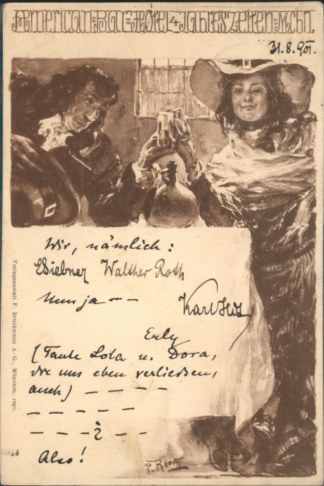 Muenchen otel 4 Jahreszeiten Künstler P. Rieth x