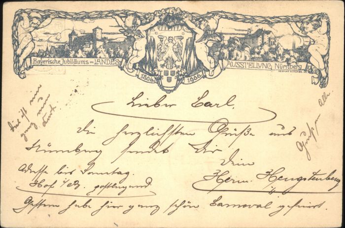 Nuernberg Jubiläumsausstellung Ganzsache