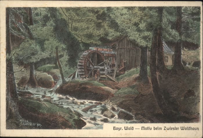 Zwieslerwaldhaus Künstler Alfred Schweitzer