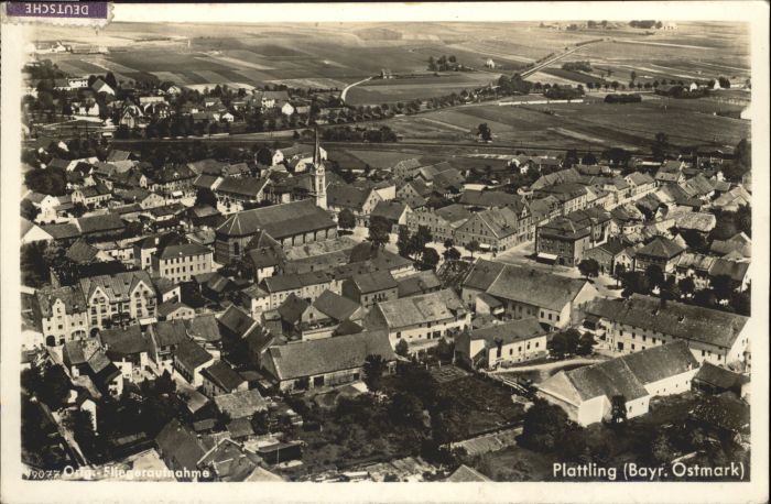 Plattling Isar Bayern Fliegeraufnahme