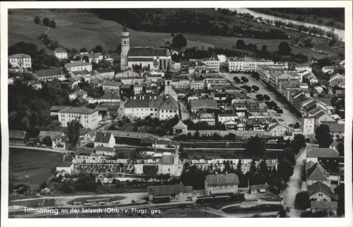Tittmoning Salzach Fliegeraufnahme