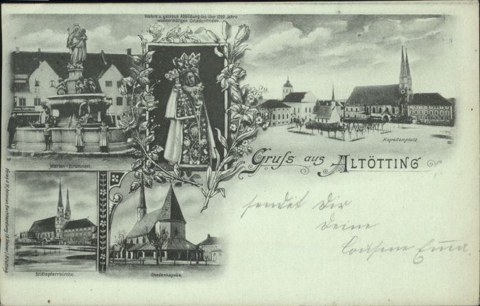 Altoetting Marienbrunnen Kapellenplatz