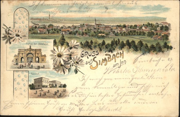 Simbach Inn Innbrücke Bahnhof