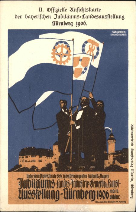 Nuernberg Jubiläumsausstellung Fahnen