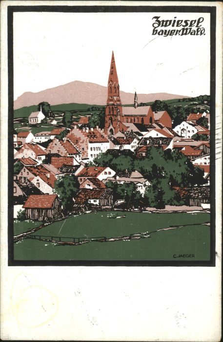 Zwiesel Niederbayern Künstler C. Jaeger