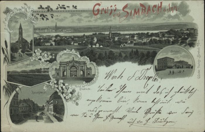 Simbach Inn Bahnhof Innbrücke Hauptstrasse