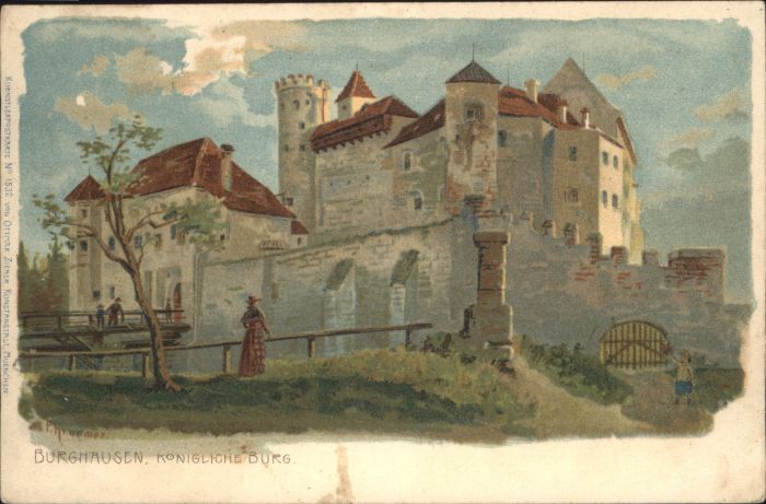 Burghausen Salzach Burg Künstler P. Kraemer