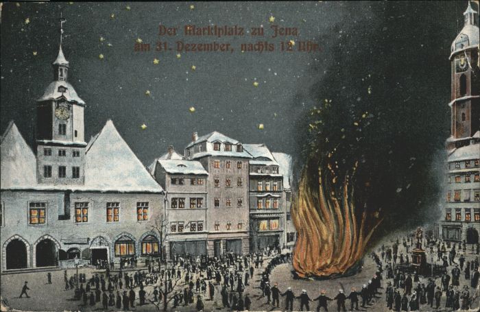Jena Marktplatz  Feuer