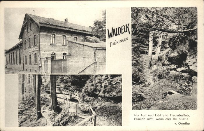 Waldeck Stadtroda Gastwirtschaft zum alten Schloss