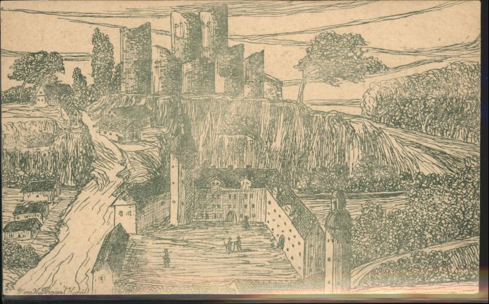 Lobenstein Bad Burgruine nach Brand