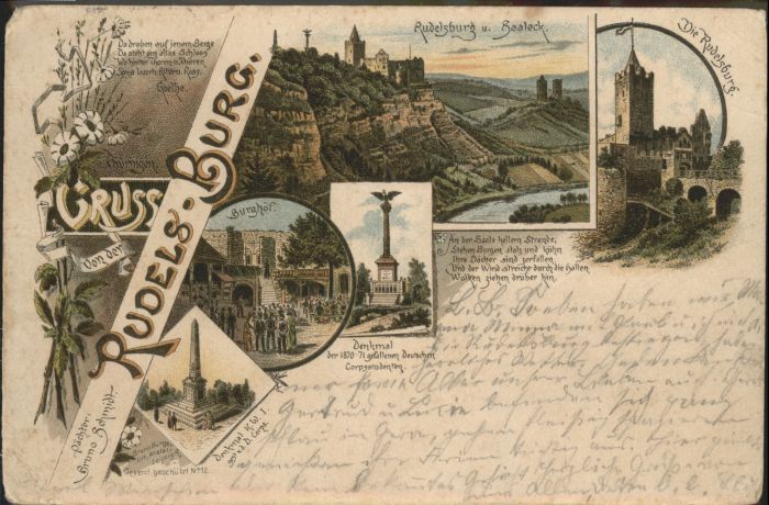 Rudelsburg Saaleck Denkmal Burghof