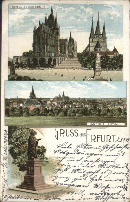 Erfurt Severi Kirche Luther Denkmal