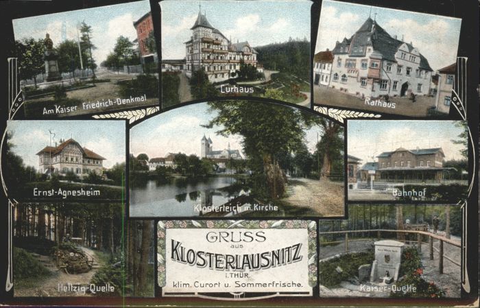 Bad Klosterlausnitz Rathaus Kurhaus Kaiser Friedrich Denkma