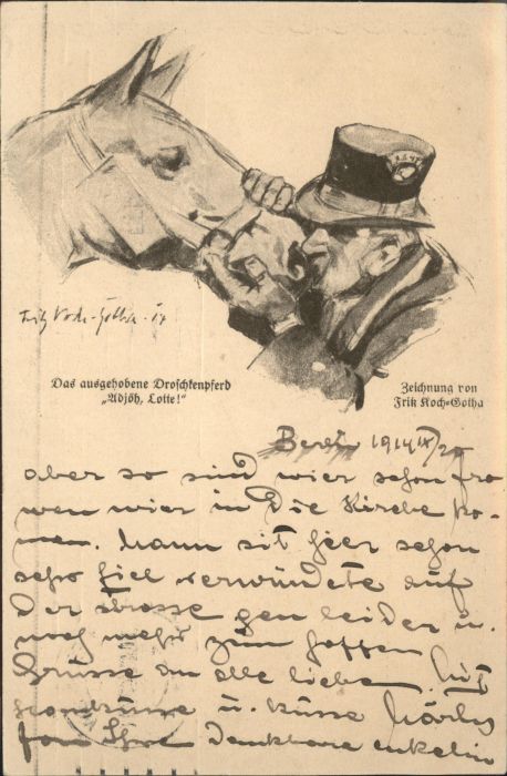 Berlin [Stempelabschlag] Pferd Künstler Fritz