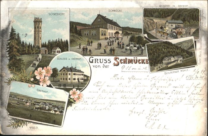 Schmuecke Schneekope Schloss Oberhof Bahnhof Gehl